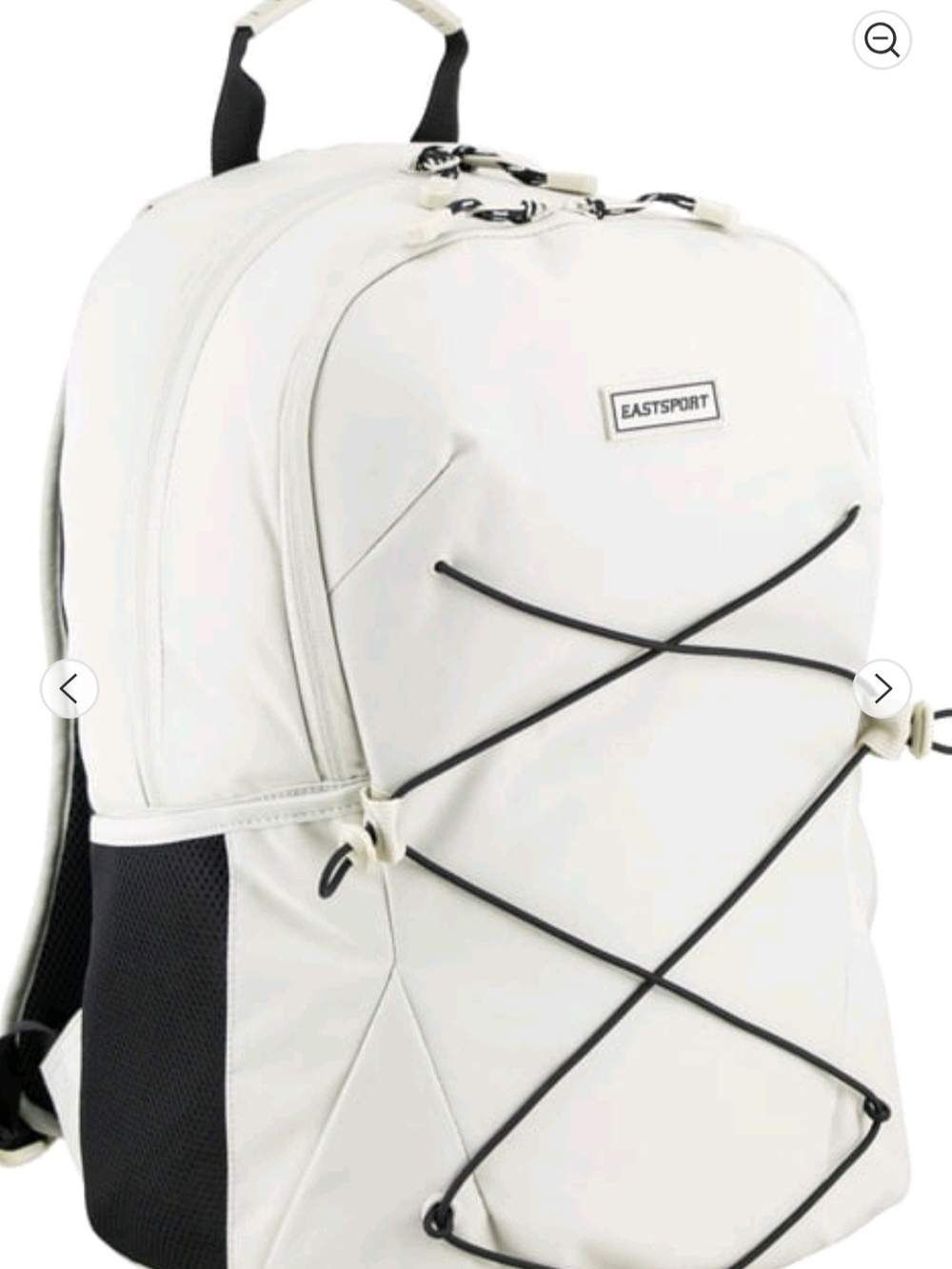White Men’s Backpack with External Bungee